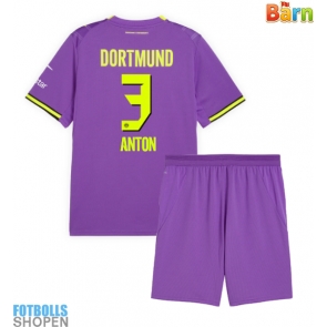 Billiga Borussia Dortmund Waldemar Anton #3 Tredjeställ Barn 2026-27 Kortärmad (+ Korta byxor)